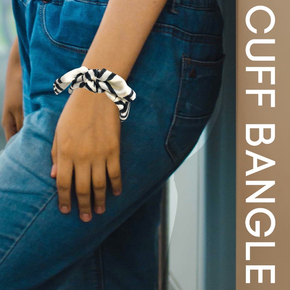 BOHO Bangle Bracelet Handmade Bow Tie Ribbon